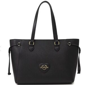 Love Moschino sweet heart embossed black tote